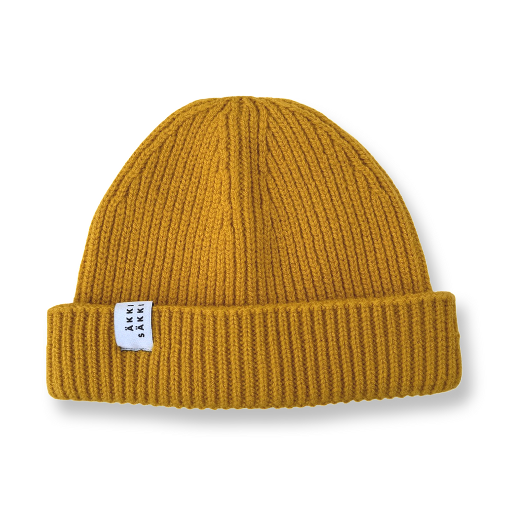 ÄKKI SÄKKI BEANIE - LAKKI MUSTARD